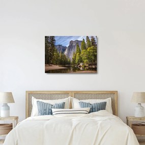 Obraz na szkle - Pod Yosemite Rock (70x50 cm)