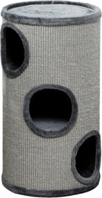 PawHut Drapak dla Kota 3 Poziomy Mata Sizalowa Szary Stabilny i Trwały 38x38x70cm Idealny dla Kotów | Aosom PL