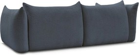 Ciemnoniebieska sofa z materiału bouclé 286 cm Azra – Bobochic Paris