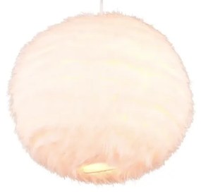 Kremowa lampa wisząca ø 35 cm Furry – Trio