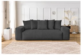 Szara sztruksowa sofa 280 cm Voltaire – Bobochic Paris