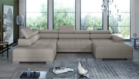 Narożnik CAMPO XL z elektryczną regulacją siedziska Lewostronny w tkaninie MEMPHIS 05 WERSAL