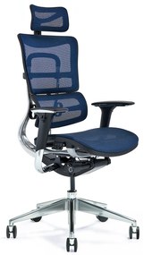 Wysokiej klasy fotel biurowy ergonomiczny ERGO 800-M, tapicerowany tkaniną mesh o jodełkowym splocie, kolory czarny, granatowy, szary. Fotel jest wyposażony w nowoczesne funkcje.