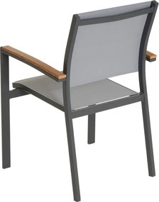 Krzesło ogrodowe składane, antracytowe, 86,5 x 57 x 57,5 cm