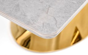 Stół rozkładany VALENTINO 160(220)x90 szary marmur/złoty HALMAR