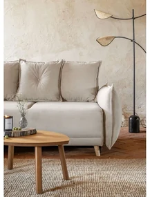 Beżowy sztruksowy rozkładany narożnik (lewostronny) Lazy Lukka – Miuform