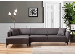 Ciemnoszara sofa narożna Belissimo, narożnik lewy – Balcab Home