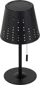 Zestaw 2 lamp stołowych czarnych, w tym LED, 3-stopniowy ściemniacz, ładowanie i energia słoneczna - Ferre