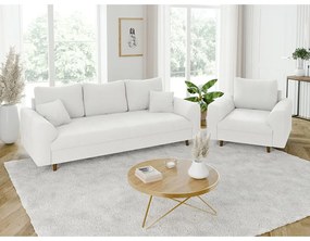 Biała sofa z materiału bouclé 210 cm Ariella – Ropez