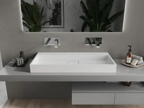 Mexen Ava umywalka nablatowa z konglomeratu B/O 100 x 46 cm, biała - 23011000