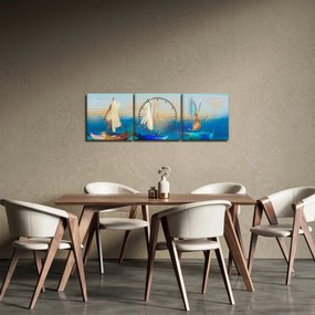 Obraz - Malarstwo krajobrazowe, malarstwo (z zegarem) (90x30 cm)