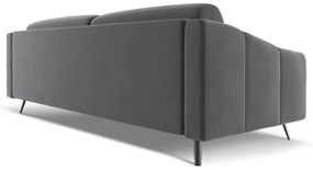 Szara aksamitna sofa 238 cm Nalu – Makamii