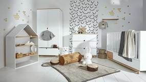 Łóżeczko dziecięce z szufladą i funkcją tapczanika Nomi 70x140