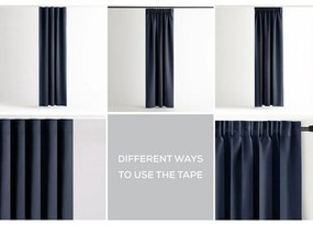 Restilo Zasłona Blackout Oxford Pleat indigo, 140 x 245 cm