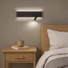 Kinkiet, lampka nocna Resort Czarny right 10W + 3W LED 4000K