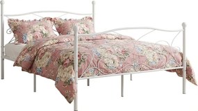 Białe metalowe łóżko w stylu retro 200x200 cm S1-W76