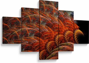 Obraz - Abstrakcyjna imitacja piór (125x70 cm)