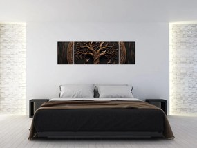 Obraz – Drewniane drzewo życia (170x50 cm)