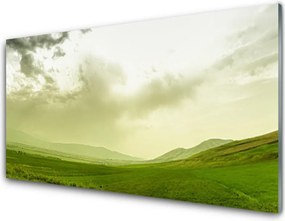 Panel Szklany do Kuchni Bezkresna Zielona Przestrzeń