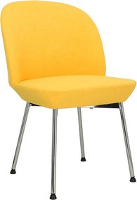 Żółte chromowane krzesło minimalistyczne R2-R10