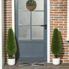 HOMCOM Sztuczna roślina cyprys 2 sztuki 90 cm dekoracyjne drzewka w doniczkach do domu i biura | Aosom PL