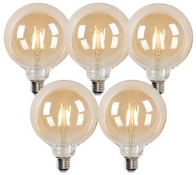 Zestaw 5 inteligentnych żarówek LED E27 G125 Gold 4,9W 470lm 1800-4000K