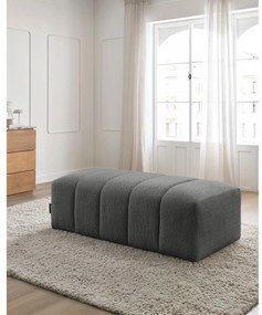Ciemnoszary podnóżek z materiału bouclé Annecy – Bobochic Paris