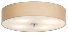 Lampa sufitowa rustykalna beżowa 50 cm - Drum Nowoczesny Oswietlenie wewnetrzne