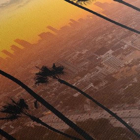 Obraz - Panorama Los Angeles (z zegarem) (90x30 cm)