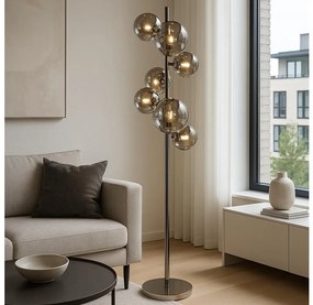 Brilagi - Lampa stojąca LED MILLA 7xG9/3W/230V czarny chrom/dymione