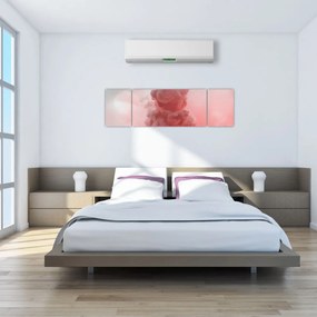 Obraz czerwonego dymu (170x50 cm)
