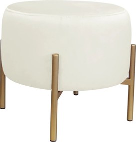 Pufa OLA loft ławka podnóżek metal : Kolor Stelaża - Złoty, Kolor tkaniny - VELVET - MG50, Typ tkaniny - Velvet