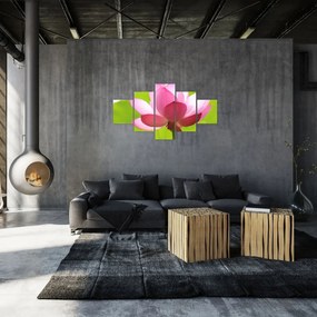 Obraz kwiatu lotosu (125x70 cm)