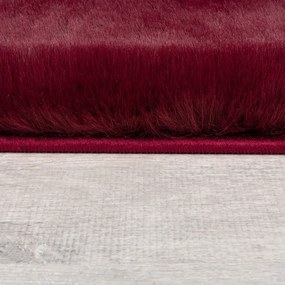Bordowa syntetyczna skóra 80x150 cm Ivy Luxury Fur – Flair Rugs