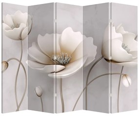 Parawan - Białe kwiaty (210x170 cm)