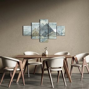 Obraz - Piramidy w niebieskim filtrze (125x70 cm)