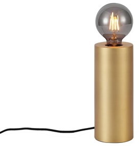 Nowoczesna lampa stołowa mosiężna 24 cm - Cylinder