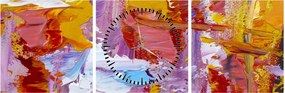 Obraz - Malarstwo olejne (z zegarem) (90x30 cm)