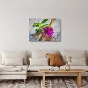 Obraz na szkle - cięty kwiat (70x50 cm)