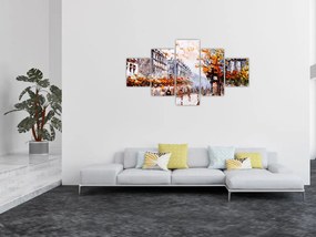 Obraz - Życie w mieście (125x70 cm)