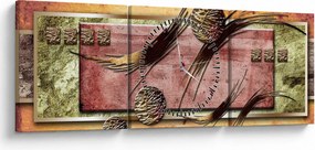 Abstrakcyjny obraz (z zegarem) (90x30 cm)