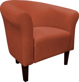 Fotel Milo tkanina Mikrofaza stylowy fotel do salonu i sypialni : Kolor nogi - Venge, Kolor tkaniny - 6 MIKROFAZA, Wysokość nogi - 20 cm
