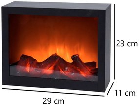 Kominek elektryczny LED, dekoracja świąteczna, 29 x 23 cm