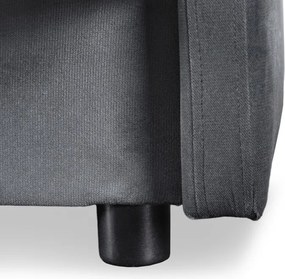 Sofa z Funkcją Spania STELLA Rozkładana Wersalka Dwuosobowa Szara Nowoczesna do Salonu