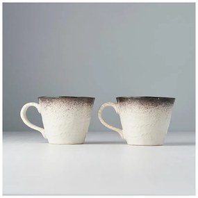 Niebiesko-biały ceramiczny kubek MIJ, 250 ml