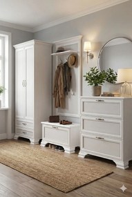 Wieszak ścienny do przedpokoju fineline crema W2-B83