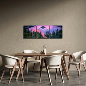 Obraz - Jezioro Tahoe, Sierra Nevada, Kalifornia, USA (z zegarem) (90x30 cm)