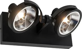Nowoczesny reflektor czarny 2-światła - Master 111