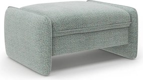 Niebieski podnóżek z tkaniny szenilowej Georgia – Micadoni