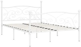 Białe rustykalne łóżko małżeńskie 160x200 cm - Donner